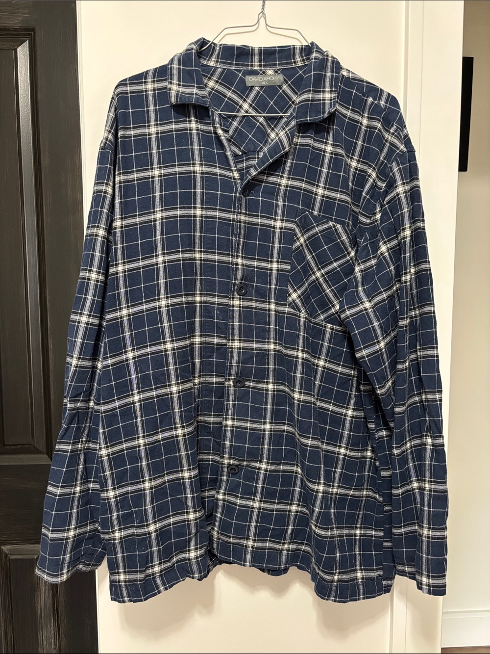 Blue Plaid Button-Up Shirt